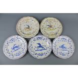 Italian Majolica Olive Plates