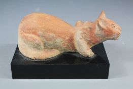 Circa 15th Century Cambodian Terracotta Spirit Cat