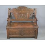 Antique Oak Settle