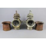 Two Early 20th Century Brown Bros London 'Veena' Vehicle Lamps