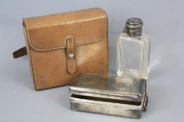 A Gentleman's Lot - Swaine Adeney Brigg Hip Flask and Cigarette Box