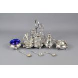 A Silver Condiment Set