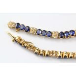 An 18ct Yellow Gold Sapphire and Diamond Bracelet