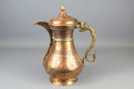 19th Century Middle Eastern Copper Jug