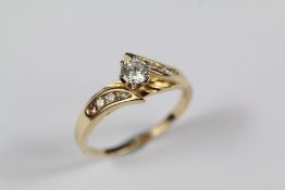 A 14ct Yellow Gold Diamond Ring