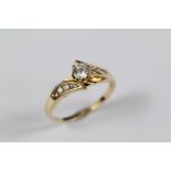 A 14ct Yellow Gold Diamond Ring