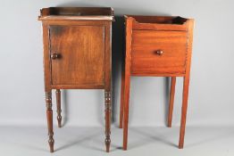 Two 19th Century Mahogany Bedside Pot Cabinets