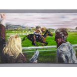 Nicholas Pike: Oil on Canvas "Cheltenham Races"