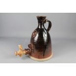 Glazed Studio Pottery Cider Flask