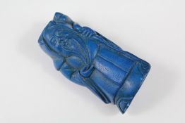 Antique Chinese Carved Lapis Lazuli Scent Bottle