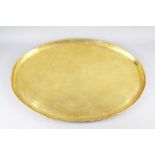 A Hand Beaten Oval Brass Tray