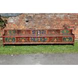 An Antique Transylvanian Folk Art Wedding Bench