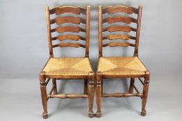 Four Ladder-back Dining Room Chairs