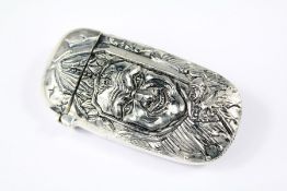 A Silver Plated Vesta Case