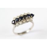 An 18ct White Gold Sapphire and Diamond Ring