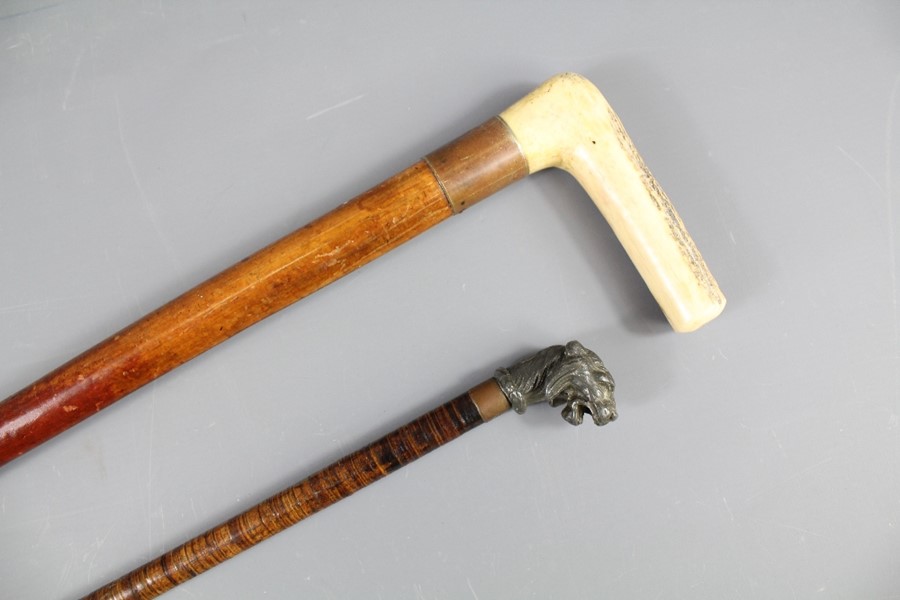 Two Antique Walking Sticks - Image 2 of 2
