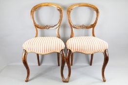 Two Victorian Mahogany Boudoir Chairs