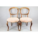 Two Victorian Mahogany Boudoir Chairs