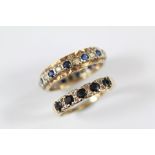 A Lady's 9ct Gold Sapphire and Diamond Ring