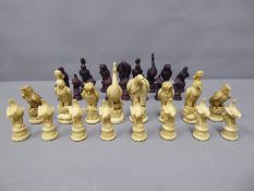 A Box Containing Resin Chess Pieces