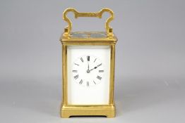 A 19th Century French Brass Repeating Carriage Clock
