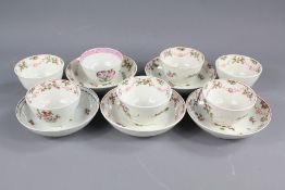 18th Century English Tea Bowls and Saucers.