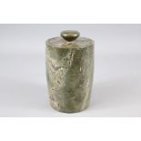 A Green Hard-stone Tobacco Jar