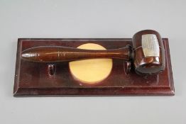 A Commemorative Gavel and Stand