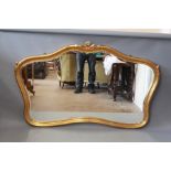 A Large Gilt Effect Over-mantle Mirror