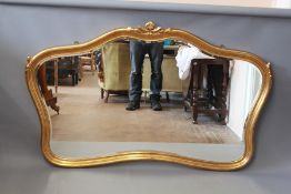 A Large Gilt Effect Over-mantle Mirror