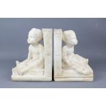A Pair of French Plaster Book Ends