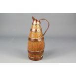 Antique French Oak and Copper Banded Jug