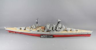 A Home-made 1/200 Scale Model of "HMS Hood"