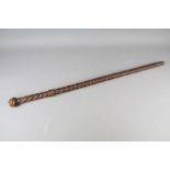 Antique Wood Carved Walking Stick.