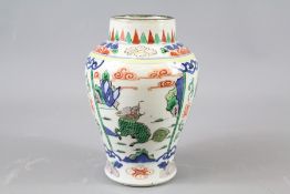 An Antique Wucai Chinese Vase