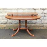 A Quality Solid Oak Oval Extending Dining Table
