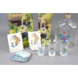 "Sea of Sweden" Crystal Folk Glass Decanter