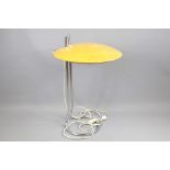 An Art Deco Chrome and Enamel Table Lamp
