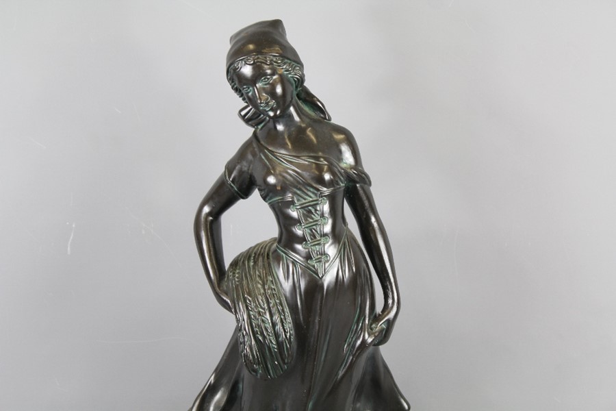 A Composite Figurine of a Girl - Image 2 of 2