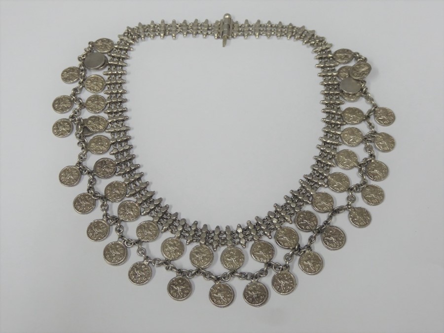 An Eastern Mediterranean Silver Coin Necklace