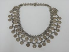 An Eastern Mediterranean Silver Coin Necklace