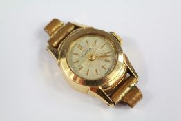 A Lady's 18ct Yellow Gold Wrist Watch