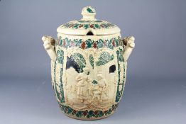 A 19th Century Stoneware Crock Pot and Cover