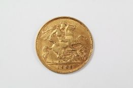An Edward VII Gold Half Sovereign dated 1908