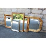 Decorative Living - Four Gilt-Effect Mirrors
