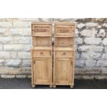 Two Single Pine Cupboards