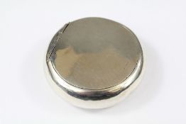 A Victorian Silver Circular Tobacco Box