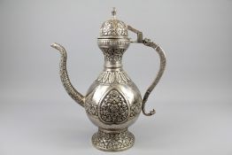 An Indian White Metal Ewer