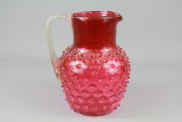 A Victorian Cranberry Water Jug