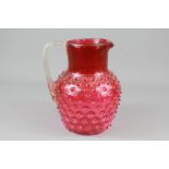 A Victorian Cranberry Water Jug